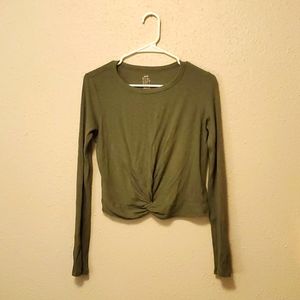 Aerie Real Soft cropped long sleeve, small